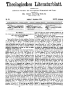 Theologisches Literaturblatt, 1. September 1916, Nr 18.