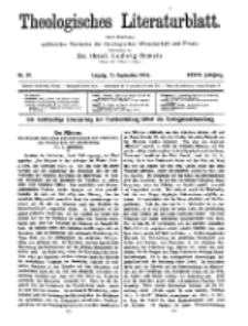 Theologisches Literaturblatt, 15. September 1916, Nr 19.