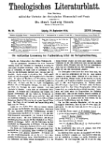 Theologisches Literaturblatt, 29. September 1916, Nr 20.