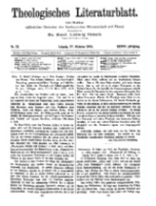 Theologisches Literaturblatt, 27. Oktober 1916, Nr 22.