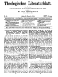 Theologisches Literaturblatt, 22. Dezember 1916, Nr 26.