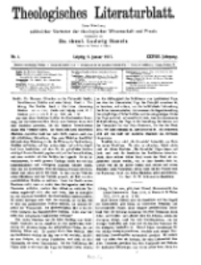 Theologisches Literaturblatt, 5. Januar 1917, Nr 1.