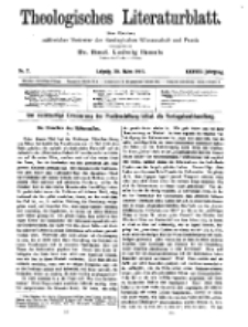 Theologisches Literaturblatt, 30. März 1917, Nr 7.