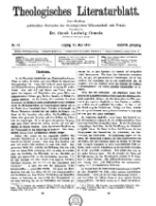Theologisches Literaturblatt, 25. Mai 1917, Nr 11.
