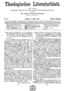 Theologisches Literaturblatt, 17. August 1917, Nr 17.