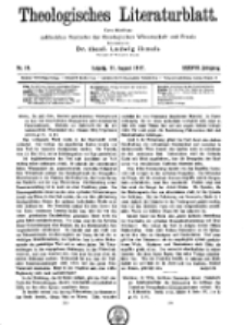Theologisches Literaturblatt, 31. August 1917, Nr 18.