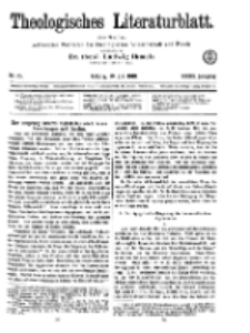 Theologisches Literaturblatt, 19. Juli 1918, Nr 15.