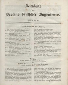 Zeitschrift des Vereins deutscher Ingenieure, Bd. V, 1861, H. 10.