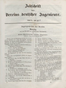 Zeitschrift des Vereins deutscher Ingenieure, Bd. V, 1861, H. 11.