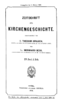 Zeitschrift für Kirchengeschichte, 1894, Bd. 15, H. 2.