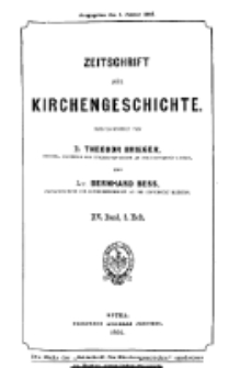 Zeitschrift für Kirchengeschichte, 1895, Bd. 15, H. 3.