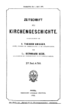 Zeitschrift für Kirchengeschichte, 1895, Bd. 15, H. 4.