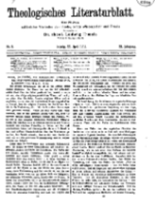 Theologisches Literaturblatt, 25. April 1919, Nr 9.