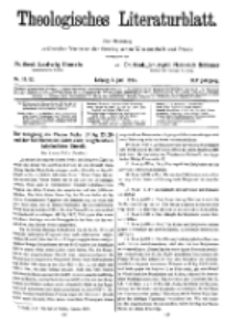Theologisches Literaturblatt, 6. Juni 1924, Nr 11/12.