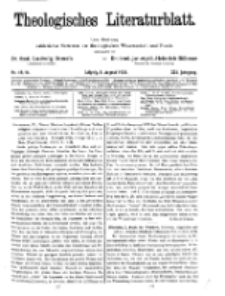Theologisches Literaturblatt, 1. August 1924, Nr 15/16.