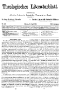 Theologisches Literaturblatt, 24. April 1925, Nr 8/9.