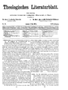 Theologisches Literaturblatt, 8. Mai 1925, Nr 10.