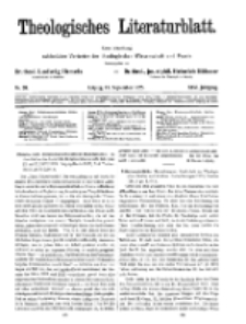 Theologisches Literaturblatt, 18. September 1925, Nr 20.