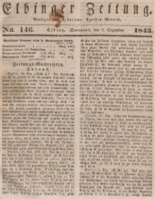 Elbinger Zeitung, No. 146 Sonnabend, 9. Dezember 1843