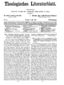 Theologisches Literaturblatt, 21. Mai 1926, Nr 11.
