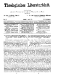 Theologisches Literaturblatt, 4. Juni 1926, Nr 12.