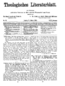 Theologisches Literaturblatt, 22. Oktober 1926, Nr 22.