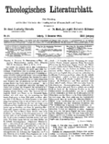 Theologisches Literaturblatt, 19. November 1926, Nr 24.