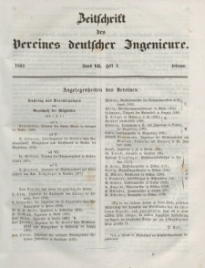 Zeitschrift des Vereins deutscher Ingenieure, Bd. VII, Februar 1862, H. 2.