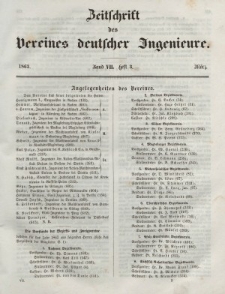Zeitschrift des Vereins deutscher Ingenieure, Bd. VII, März 1862, H. 3.