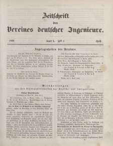 Zeitschrift des Vereins deutscher Ingenieure, Bd. X, April 1866, H. 4.
