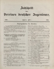 Zeitschrift des Vereins deutscher Ingenieure, Bd. X, Mai 1866, H. 5.