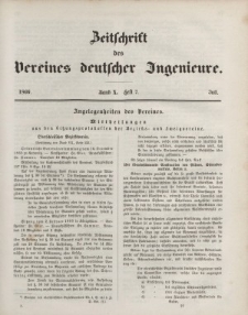 Zeitschrift des Vereins deutscher Ingenieure, Bd. X, Juli 1866, H. 7.