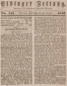 Elbinger Zeitung, No. 153 Donnerstag, 28. Dezember 1843