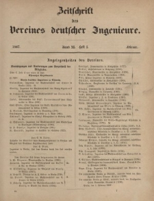 Zeitschrift des Vereins deutscher Ingenieure, Bd. XI, Februar 1867, H. 2.