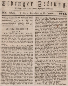 Elbinger Zeitung, No. 154 Sonnabend, 30. Dezember 1843