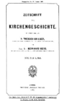 Zeitschrift für Kirchengeschichte, 1897, Bd. 17, H. 4.