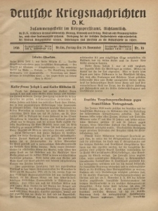 Deutsche Kriegsnachrichten (D.K.), Freitag, 24. November 1916, Nr 10.