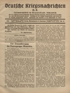 Deutsche Kriegsnachrichten (D.K.), Mittwoch, 29. November 1916, Nr 12.