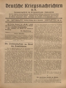 Deutsche Kriegsnachrichten (D.K.), Freitag, 8. Dezember 1916, Nr 16.