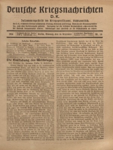 Deutsche Kriegsnachrichten (D.K.), Montag, 18. Dezember 1916, Nr 20.
