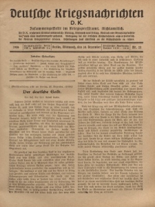 Deutsche Kriegsnachrichten (D.K.), Mittwoch, 20. Dezember 1916, Nr 21.