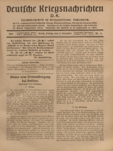 Deutsche Kriegsnachrichten (D.K.), Freitag, 22. Dezember 1916, Nr 22.
