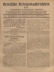 Deutsche Kriegsnachrichten (D.K.), Freitag, 22. Dezember 1916, Nr 22.