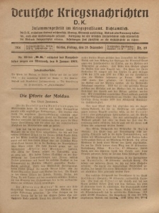 Deutsche Kriegsnachrichten (D.K.), Freitag, 29. Dezember 1916, Nr 24.