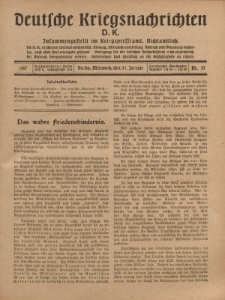 Deutsche Kriegsnachrichten (D.K.), Mittwoch, 31. Januar 1917, Nr 37.