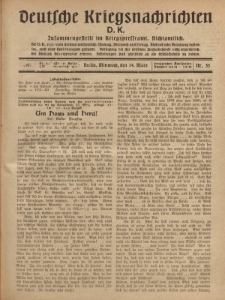 Deutsche Kriegsnachrichten (D.K.), Mittwoch, 14. März 1917, Nr 55.