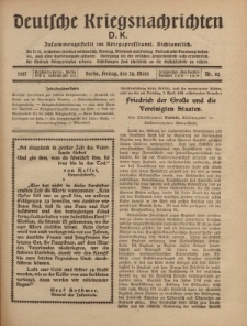 Deutsche Kriegsnachrichten (D.K.), Freitag, 30. März 1917, Nr 62.