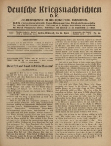 Deutsche Kriegsnachrichten (D.K.), Mittwoch, 18. April 1917, Nr 68.