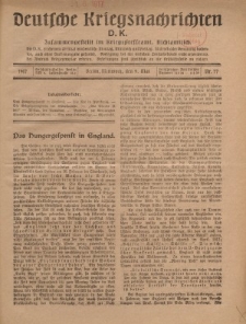 Deutsche Kriegsnachrichten (D.K.), Mittwoch, 9. Mai 1917, Nr 77.