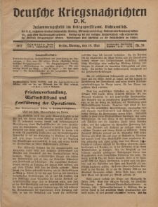 Deutsche Kriegsnachrichten (D.K.), Montag, 14. Mai 1917, Nr 79.